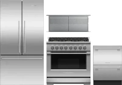 4 Piece Package Includes Refrigerator, Range, Hood And Dishwasher